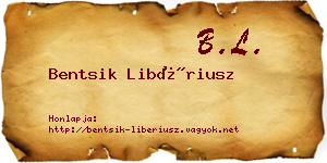 Bentsik Libériusz névjegykártya